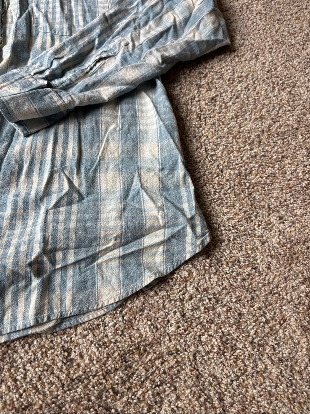 J. Crew Blue and Cream Striped Button-Down Shirt